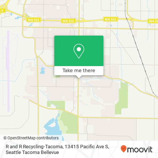 Mapa de R and R Recycling-Tacoma, 13415 Pacific Ave S