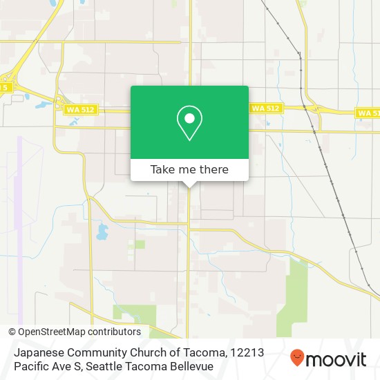 Mapa de Japanese Community Church of Tacoma, 12213 Pacific Ave S