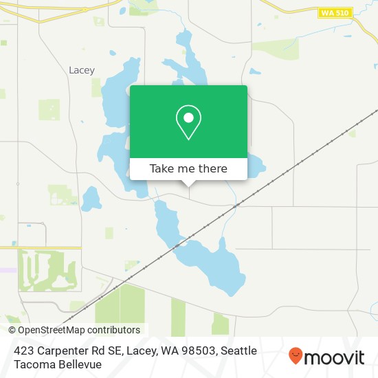 Mapa de 423 Carpenter Rd SE, Lacey, WA 98503