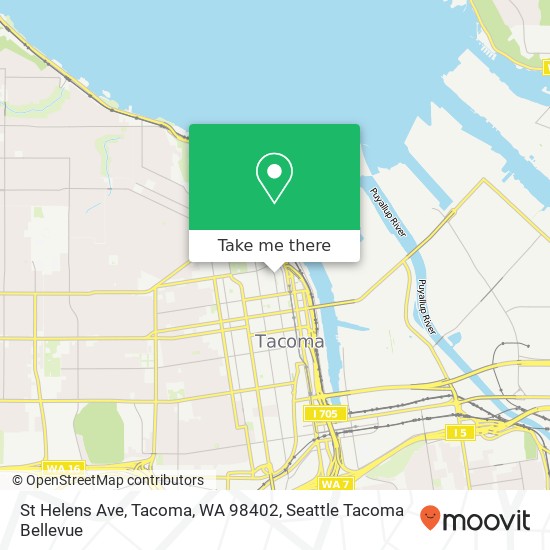 Mapa de St Helens Ave, Tacoma, WA 98402