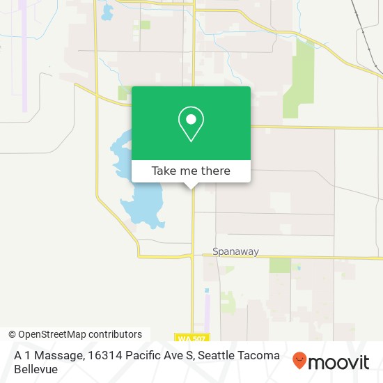 Mapa de A 1 Massage, 16314 Pacific Ave S