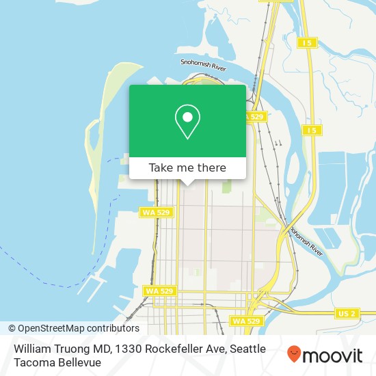 Mapa de William Truong MD, 1330 Rockefeller Ave