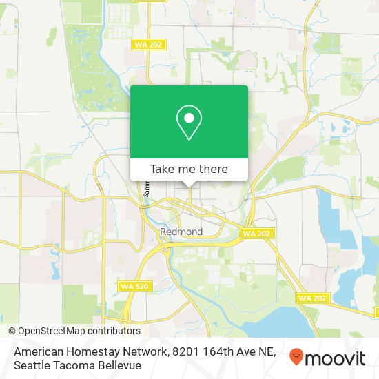 Mapa de American Homestay Network, 8201 164th Ave NE