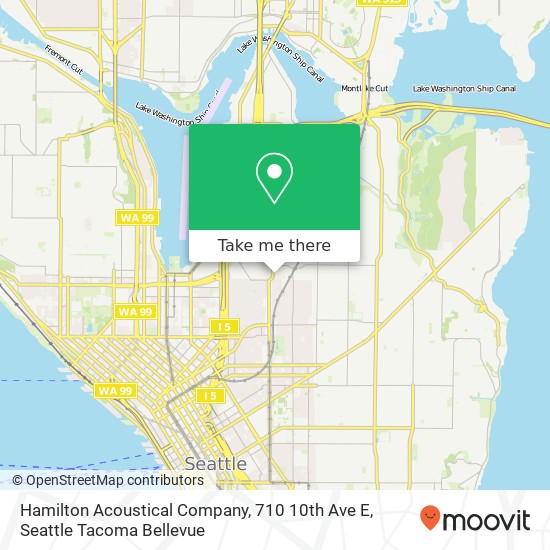 Mapa de Hamilton Acoustical Company, 710 10th Ave E