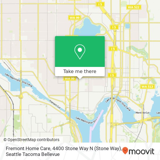 Mapa de Fremont Home Care, 4400 Stone Way N