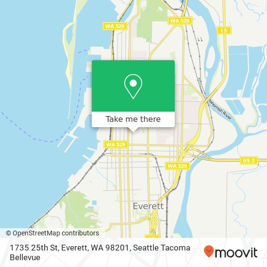 Mapa de 1735 25th St, Everett, WA 98201