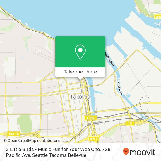 Mapa de 3 Little Birds - Music Fun for Your Wee One, 728 Pacific Ave