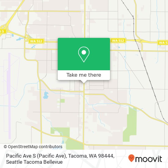 Mapa de Pacific Ave S (Pacific Ave), Tacoma, WA 98444