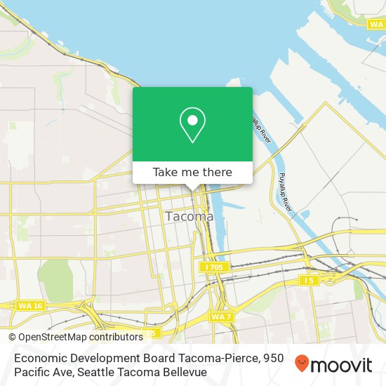 Economic Development Board Tacoma-Pierce, 950 Pacific Ave map