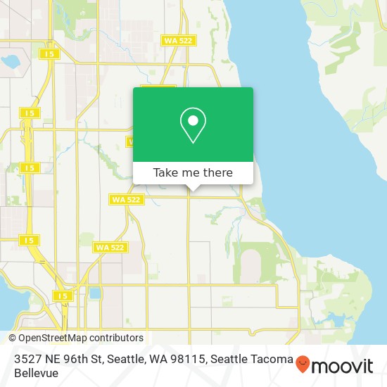 Mapa de 3527 NE 96th St, Seattle, WA 98115