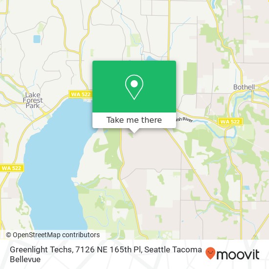 Mapa de Greenlight Techs, 7126 NE 165th Pl