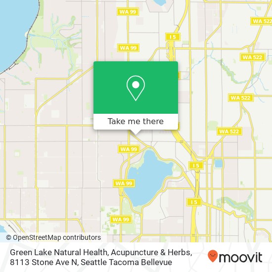 Mapa de Green Lake Natural Health, Acupuncture & Herbs, 8113 Stone Ave N