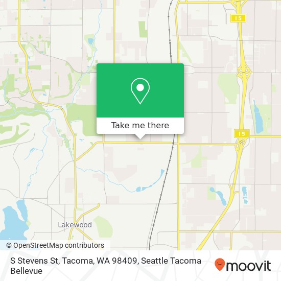 Mapa de S Stevens St, Tacoma, WA 98409