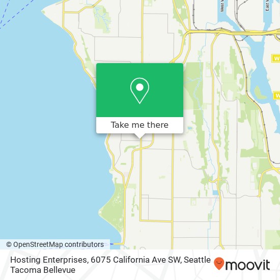 Mapa de Hosting Enterprises, 6075 California Ave SW