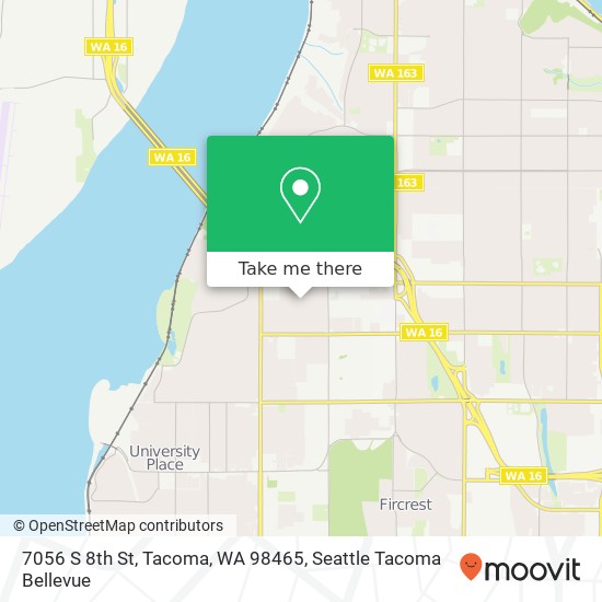 Mapa de 7056 S 8th St, Tacoma, WA 98465