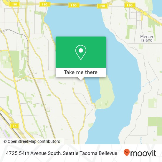 Mapa de 4725 54th Avenue South, 4725 54th Ave S, Seattle, WA 98118, USA