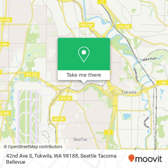 Mapa de 42nd Ave S, Tukwila, WA 98188