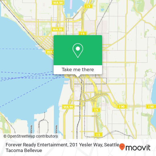 Forever Ready Entertainment, 201 Yesler Way map