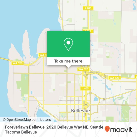 Foreverlawn Bellevue, 2620 Bellevue Way NE map