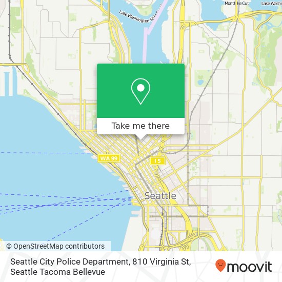 Mapa de Seattle City Police Department, 810 Virginia St