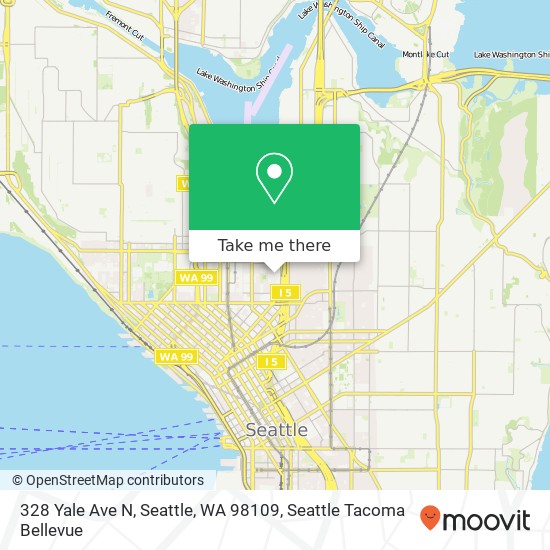 Mapa de 328 Yale Ave N, Seattle, WA 98109