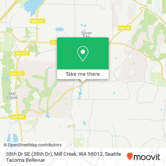 Mapa de 38th Dr SE (38th Dr), Mill Creek, WA 98012
