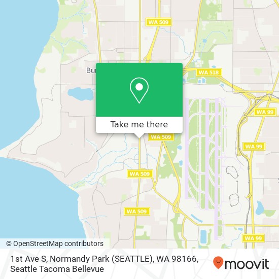 Mapa de 1st Ave S, Normandy Park (SEATTLE), WA 98166