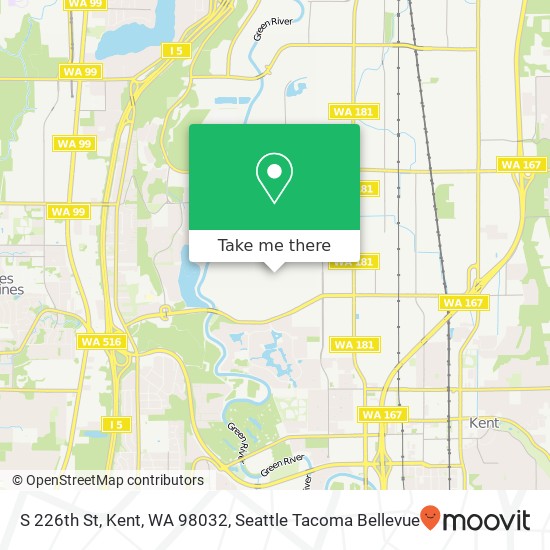 S 226th St, Kent, WA 98032 map