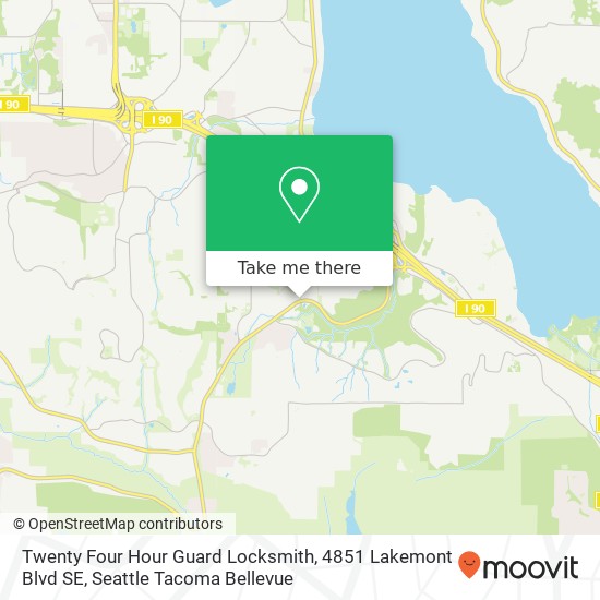 Mapa de Twenty Four Hour Guard Locksmith, 4851 Lakemont Blvd SE