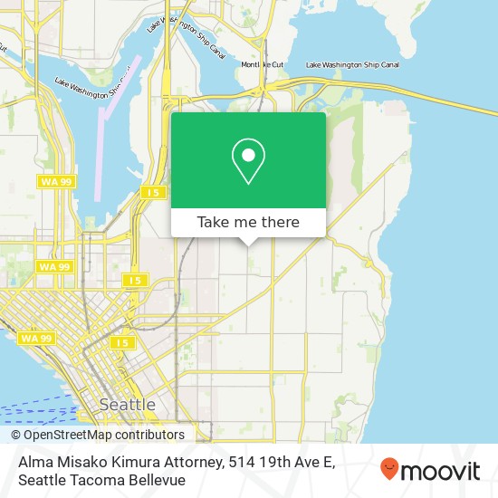 Mapa de Alma Misako Kimura Attorney, 514 19th Ave E