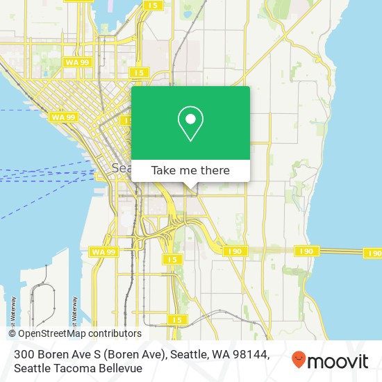 Mapa de 300 Boren Ave S (Boren Ave), Seattle, WA 98144
