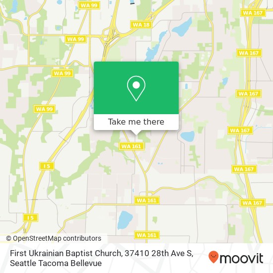 Mapa de First Ukrainian Baptist Church, 37410 28th Ave S