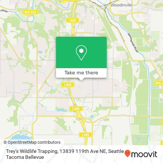 Mapa de Trey's Wildlife Trapping, 13839 119th Ave NE