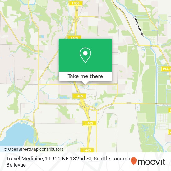 Mapa de Travel Medicine, 11911 NE 132nd St