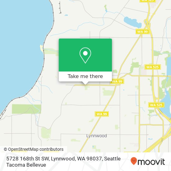 Mapa de 5728 168th St SW, Lynnwood, WA 98037