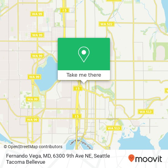 Mapa de Fernando Vega, MD, 6300 9th Ave NE