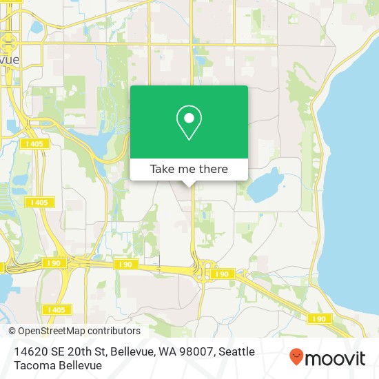 Mapa de 14620 SE 20th St, Bellevue, WA 98007
