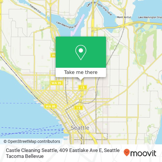 Mapa de Castle Cleaning Seattle, 409 Eastlake Ave E