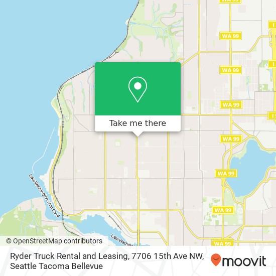 Mapa de Ryder Truck Rental and Leasing, 7706 15th Ave NW