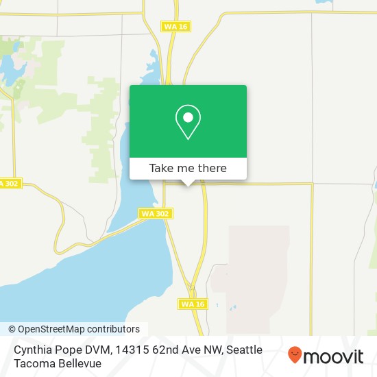 Mapa de Cynthia Pope DVM, 14315 62nd Ave NW