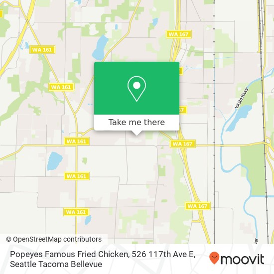 Popeyes Famous Fried Chicken, 526 117th Ave E map