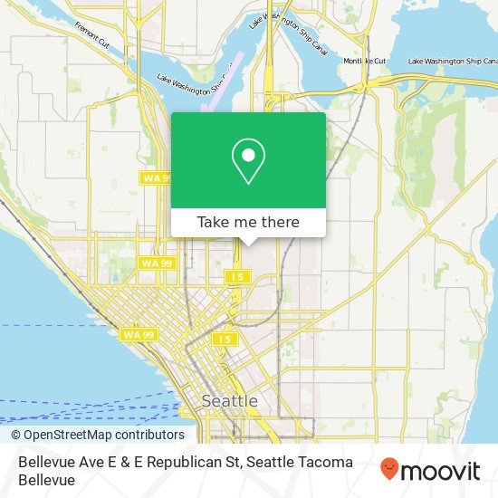 Bellevue Ave E & E Republican St map