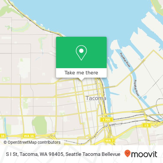 Mapa de S I St, Tacoma, WA 98405