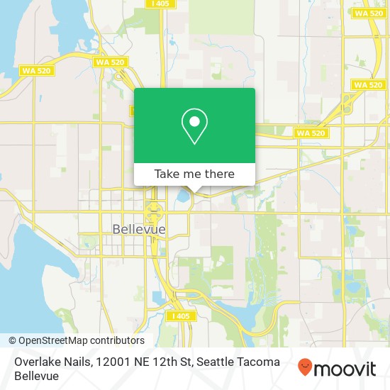 Overlake Nails, 12001 NE 12th St map