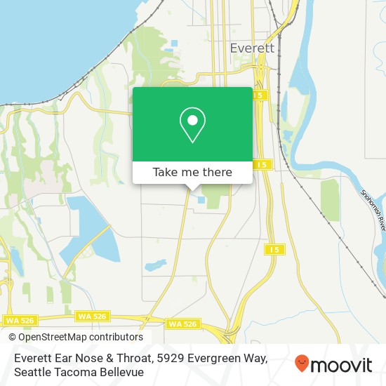 Mapa de Everett Ear Nose & Throat, 5929 Evergreen Way