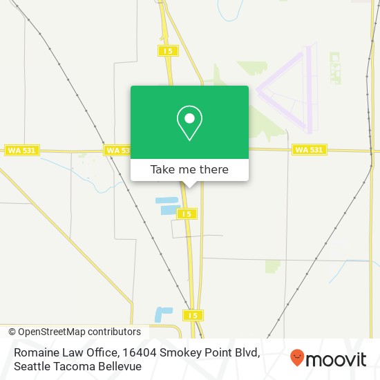 Mapa de Romaine Law Office, 16404 Smokey Point Blvd