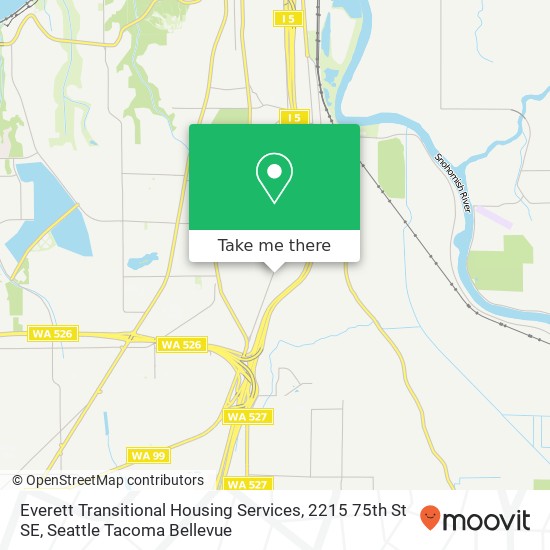 Mapa de Everett Transitional Housing Services, 2215 75th St SE