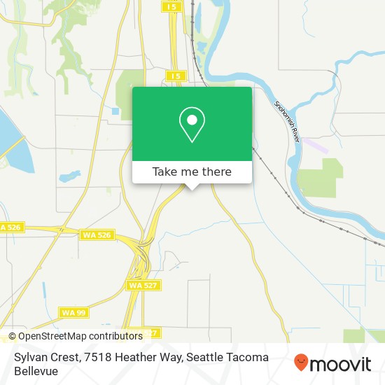Mapa de Sylvan Crest, 7518 Heather Way