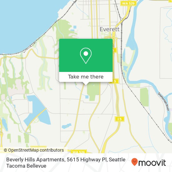 Beverly Hills Apartments, 5615 Highway Pl map