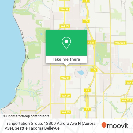 Mapa de Tranportation Group, 12800 Aurora Ave N